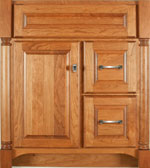 Nottingham Collection with Prestige Door style in Cherry-Golden Wood-Color. Standard Nottingham Decorative Hardware shown.